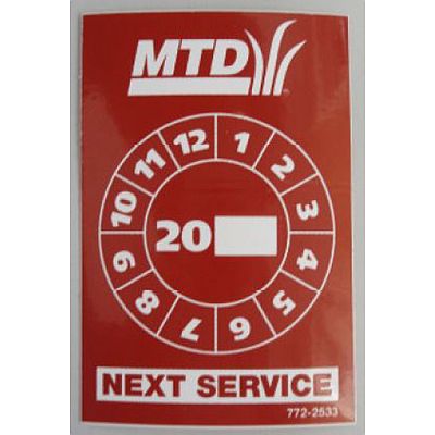 0001-ma-0027-mtd Aufkleber Mtd Next Service